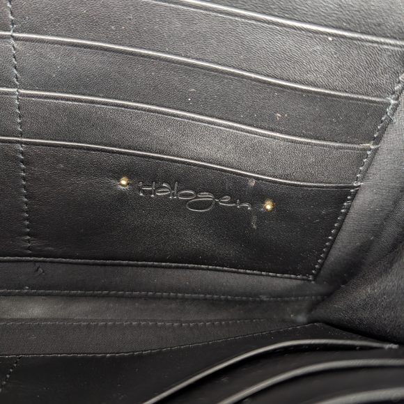 Halogen Black Patent Leather Envelope Style Clutch Wristlet Bag Purse Wallet - Picture 11 of 16